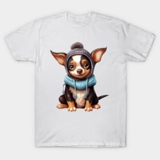 Winter Rat Terrier Dog T-Shirt